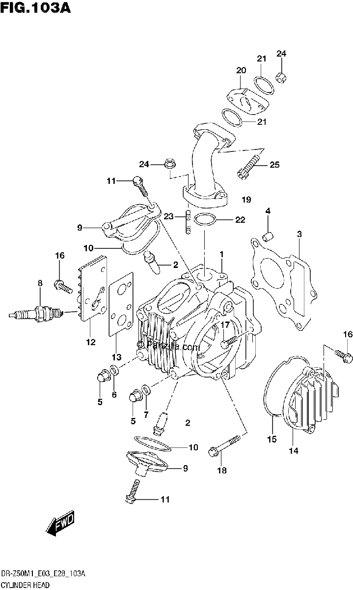 Diagrama de CYLINDER HEAD