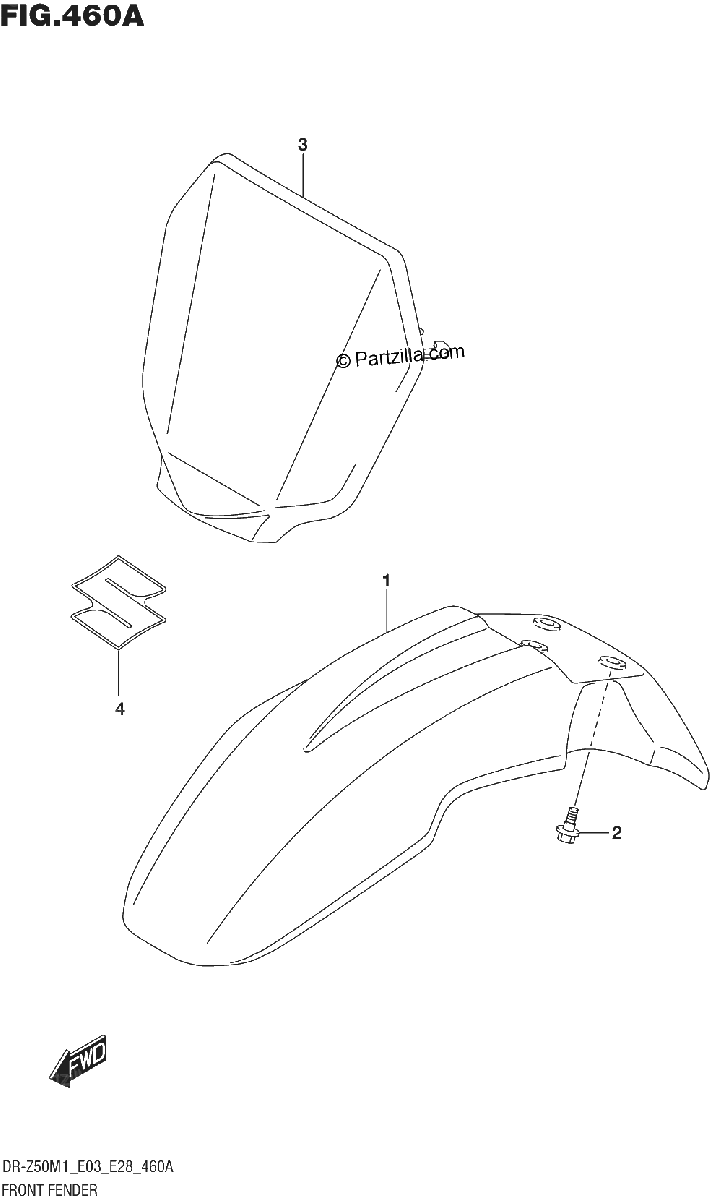 Diagrama de FRONT FENDER