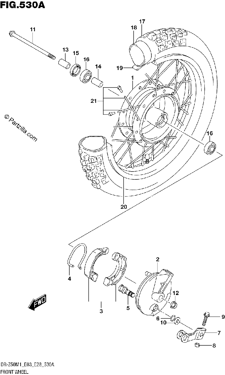 Diagrama de FRONT WHEEL