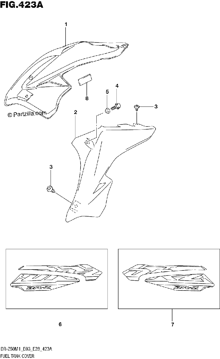 Diagrama de FUEL TANK COVER