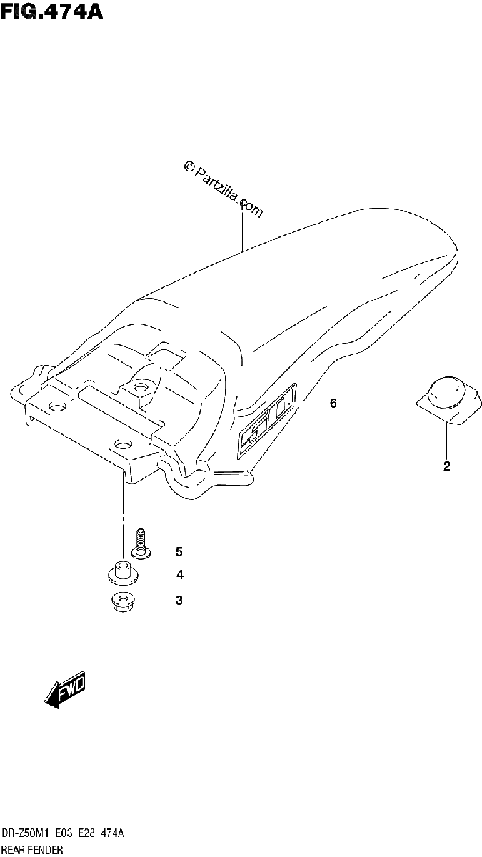 Diagrama de REAR FENDER
