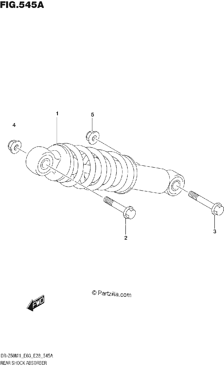 Diagrama de REAR SHOCK ABSORBER