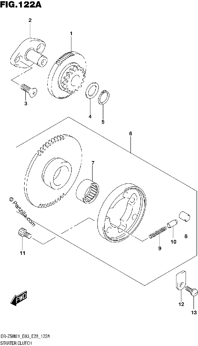 Diagrama de STARTER CLUTCH