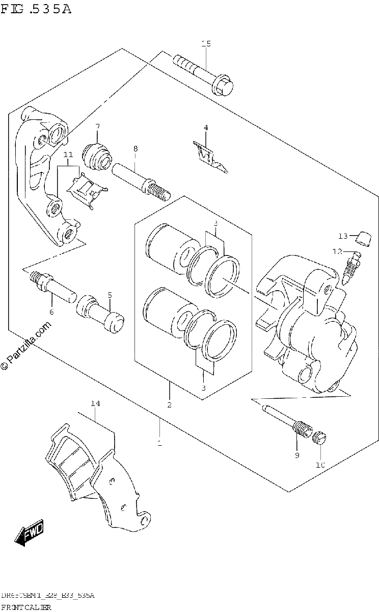 Diagrama de FRONT CALIPER
