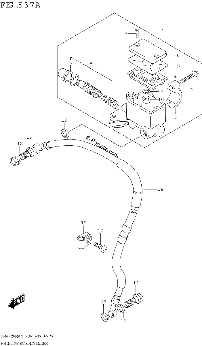 Diagrama de FRONT MASTER CYLINDER
