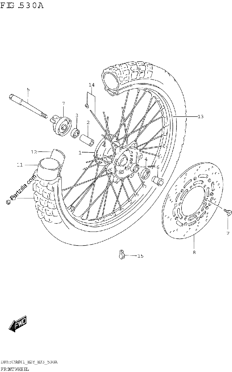 Diagrama de FRONT WHEEL