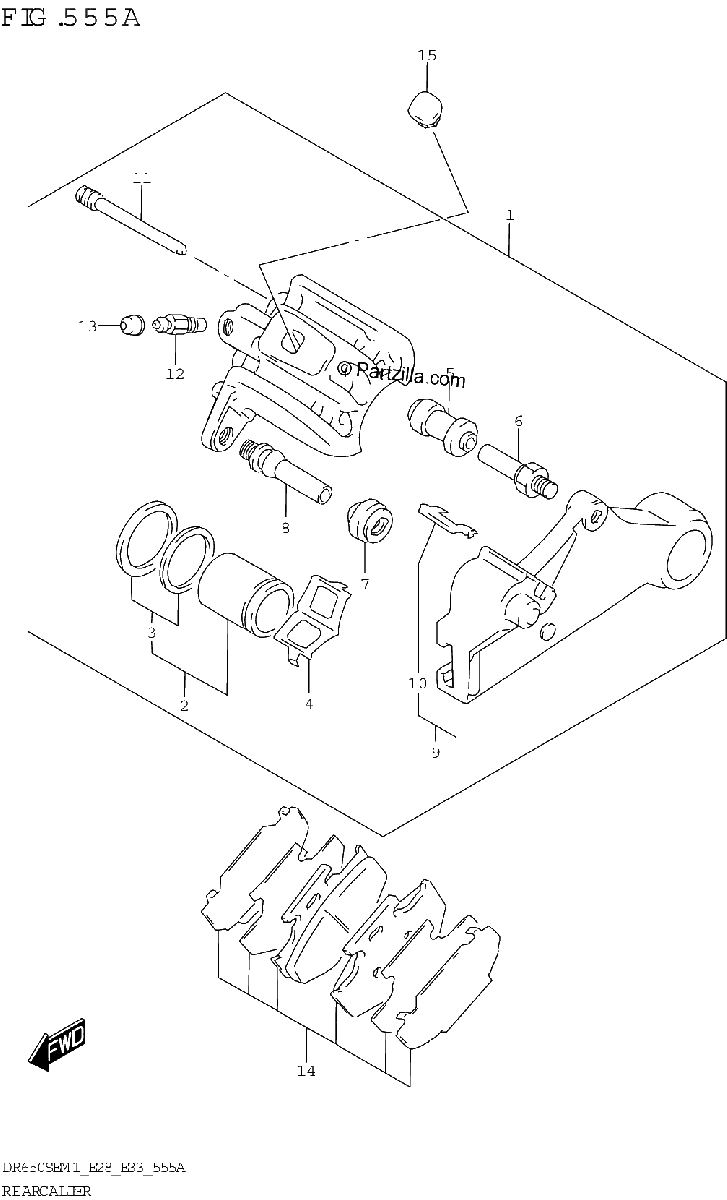 Diagrama de REAR CALIPER
