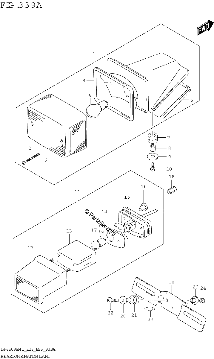 Diagrama de REAR COMBINATION LAMP