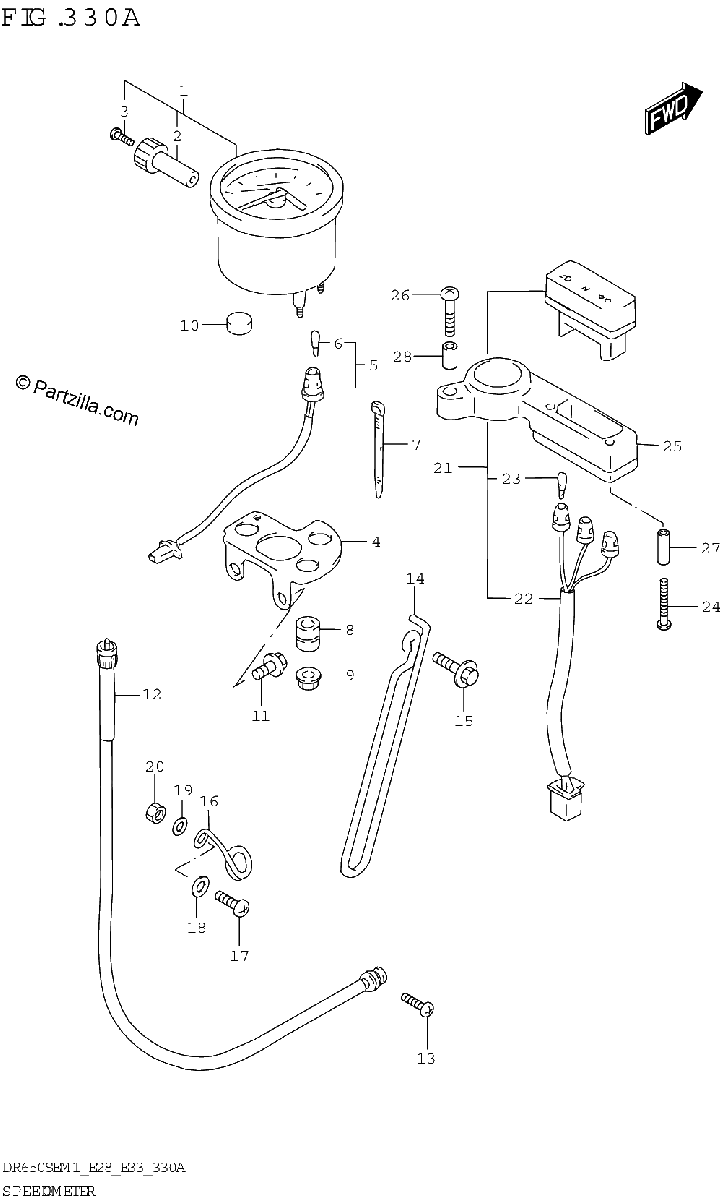 Diagrama de SPEEDOMETER E33