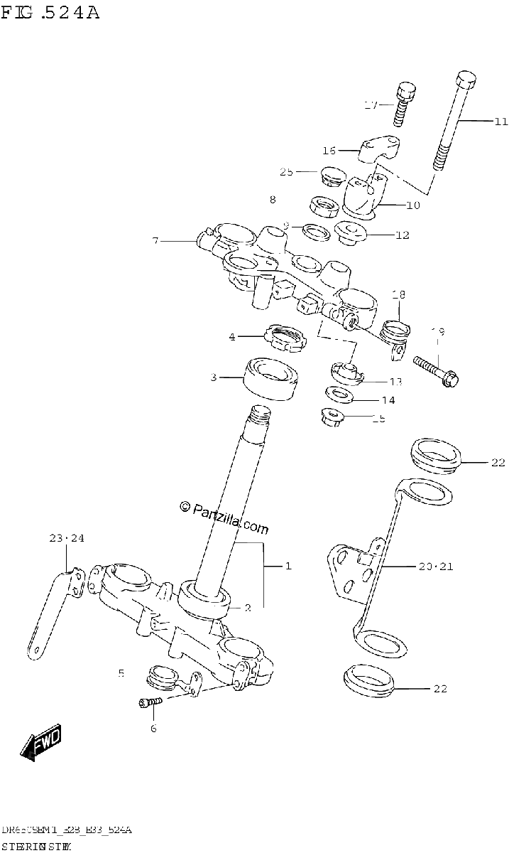 Diagrama de STEERING STEM