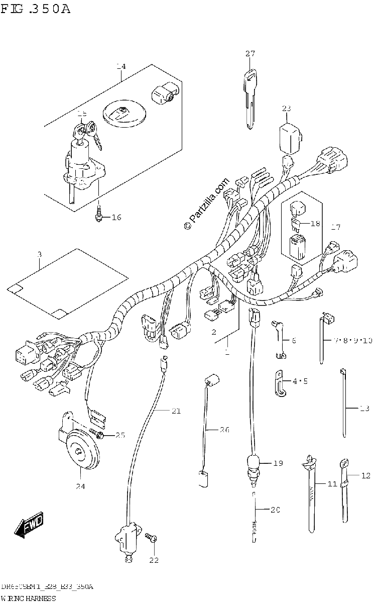 Diagrama de WIRING HARNESS