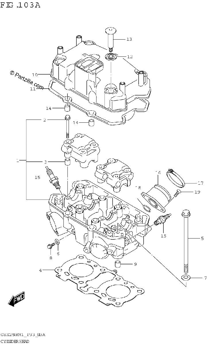 Diagrama de CYLINDER HEAD
