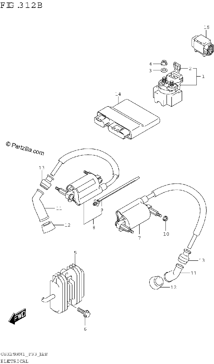 Diagrama de ELECTRICAL GSX250R