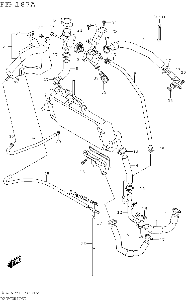 Diagrama de RADIATOR HOSE