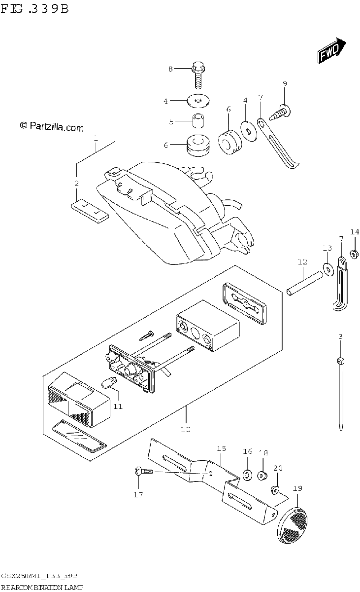 Diagrama de REAR COMBINATION LAMP