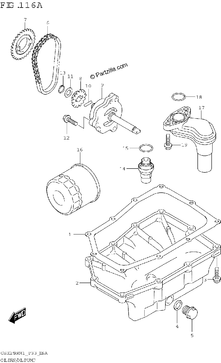 Diagrama de OIL PAN OIL PUMP