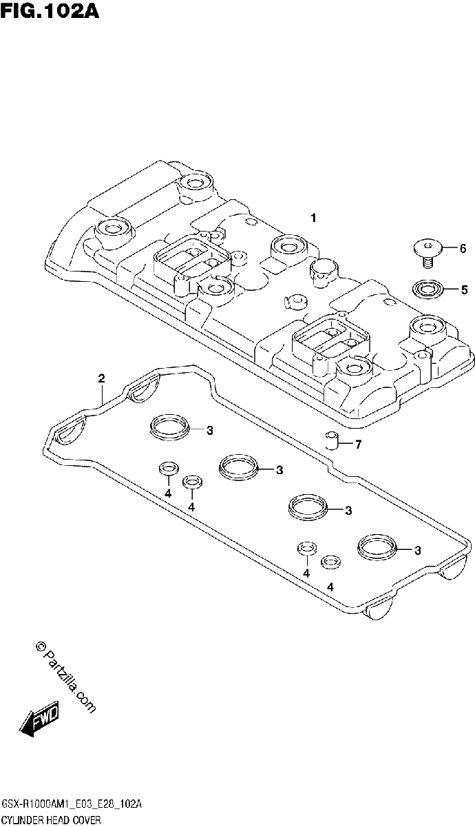 Diagrama de CYLINDER HEAD COVER