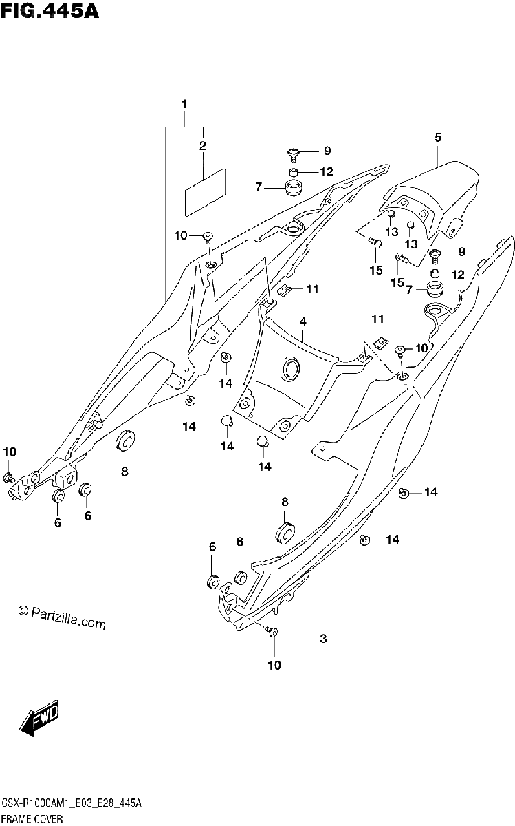 Diagrama de FRAME COVER GSX R1000A