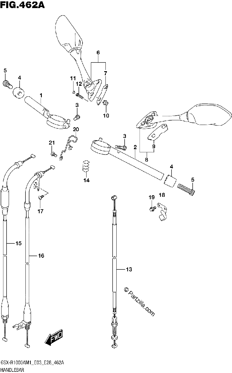 Diagrama de HANDLEBAR