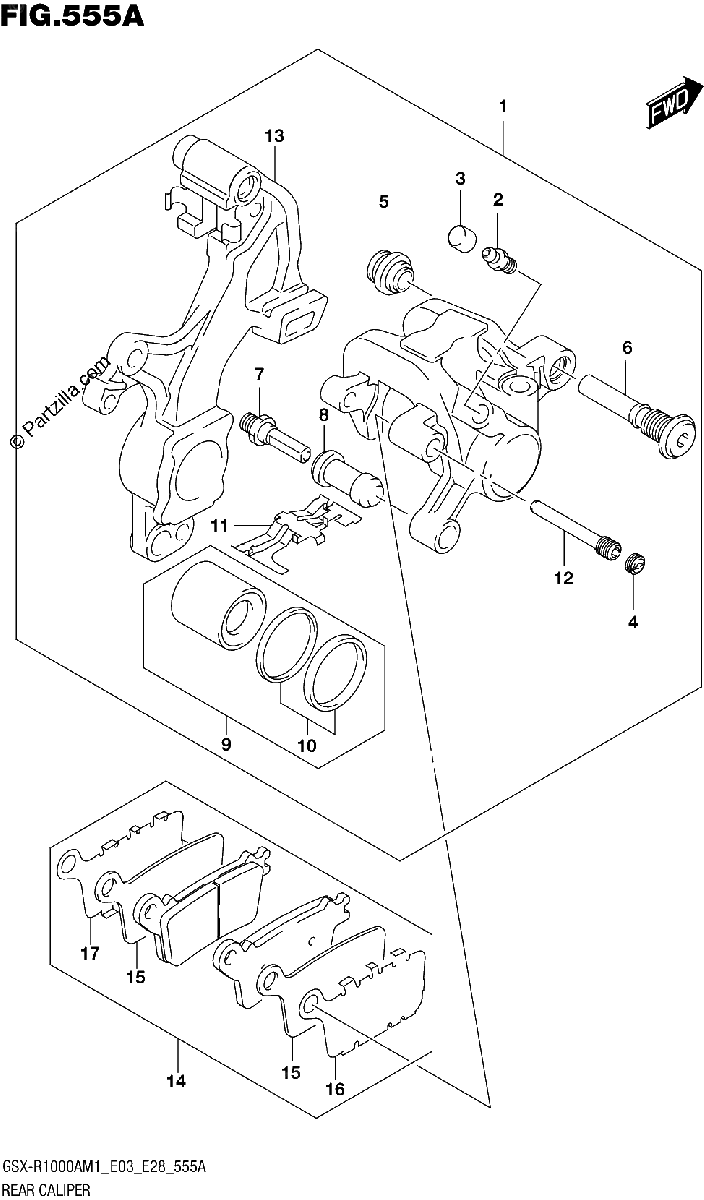 Diagrama de REAR CALIPER