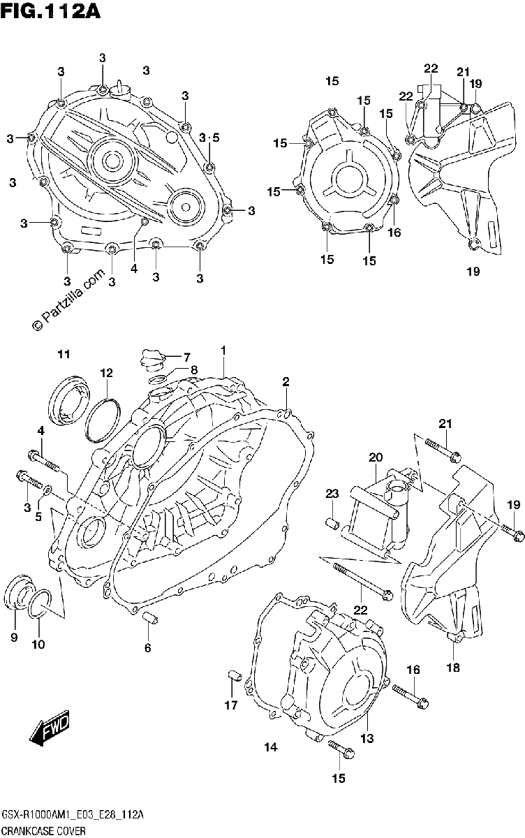 Diagrama de CRANKCASE COVER