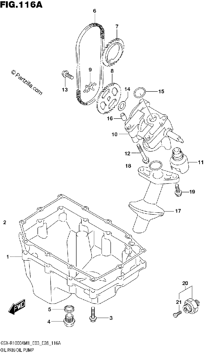Diagrama de OIL PAN OIL PUMP