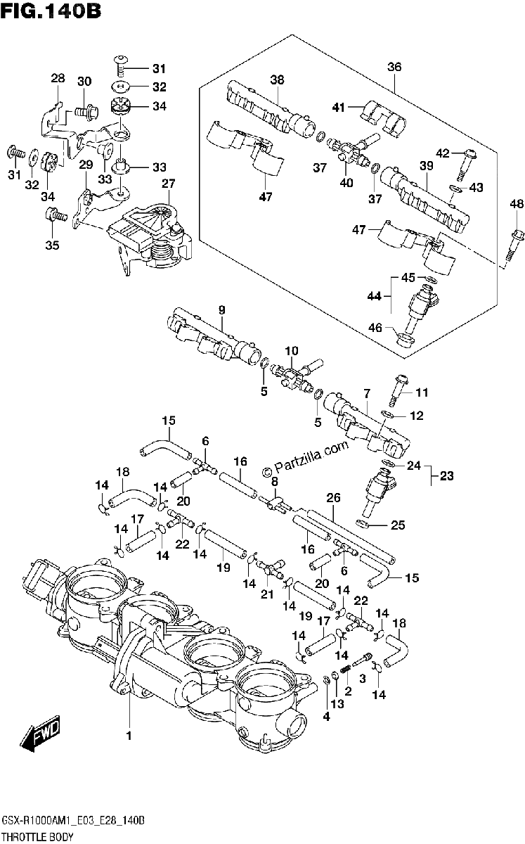 Diagrama de THROTTLE BODY E33