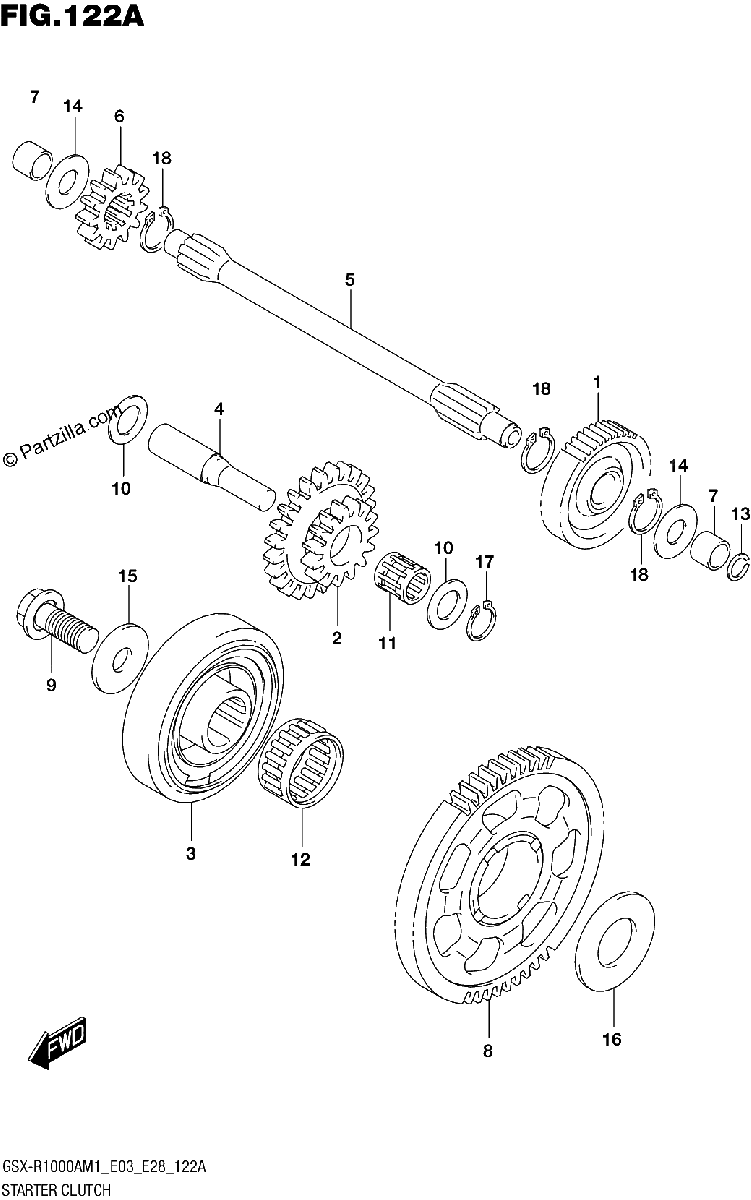 Diagrama de STARTER CLUTCH