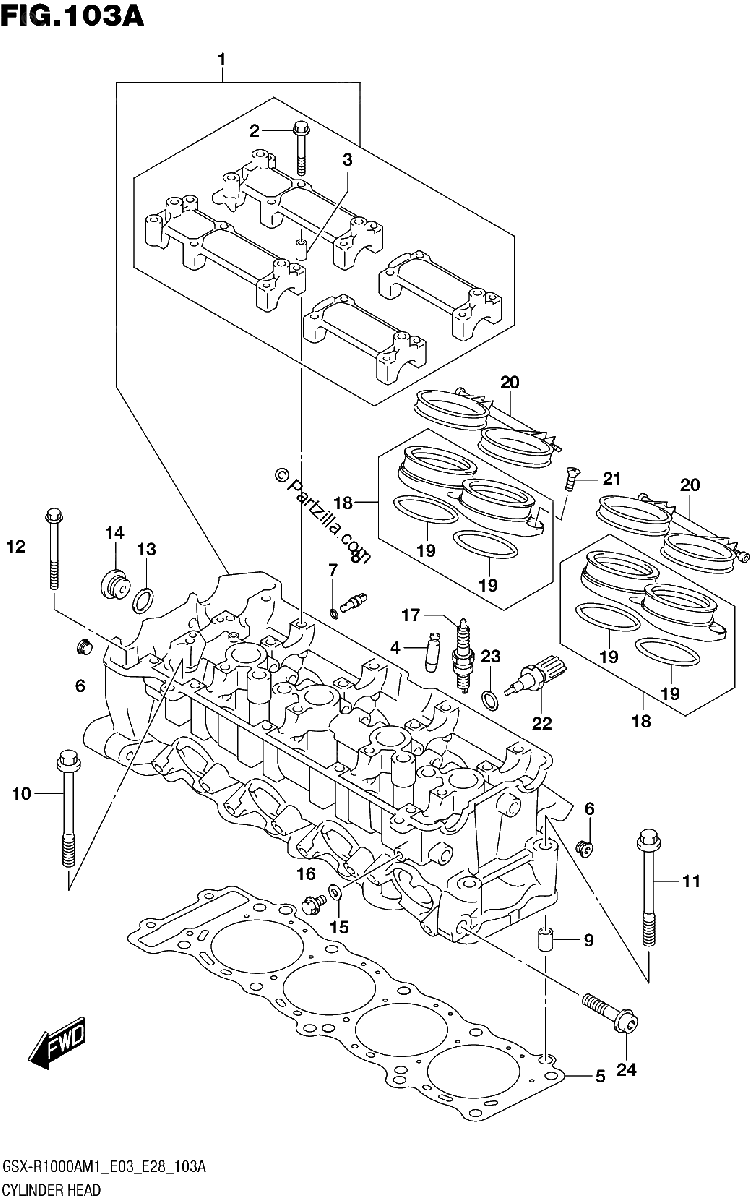Diagrama de CYLINDER HEAD