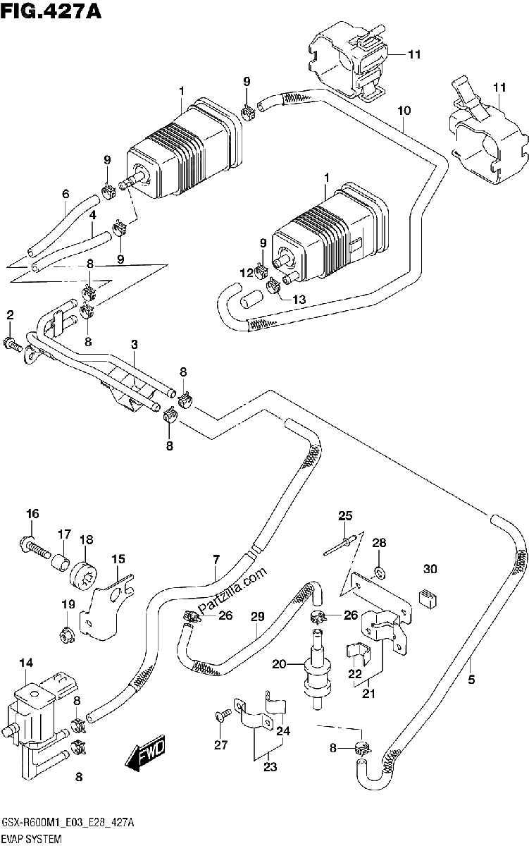 Diagrama de EVAP SYSTEM E33