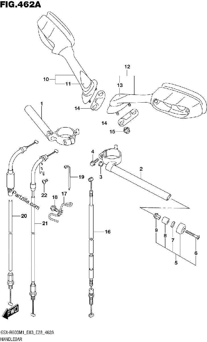 Diagrama de HANDLEBAR