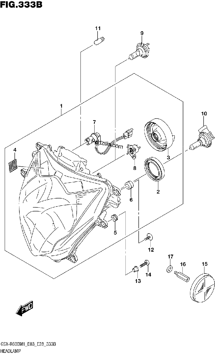Diagrama de HEADLAMP