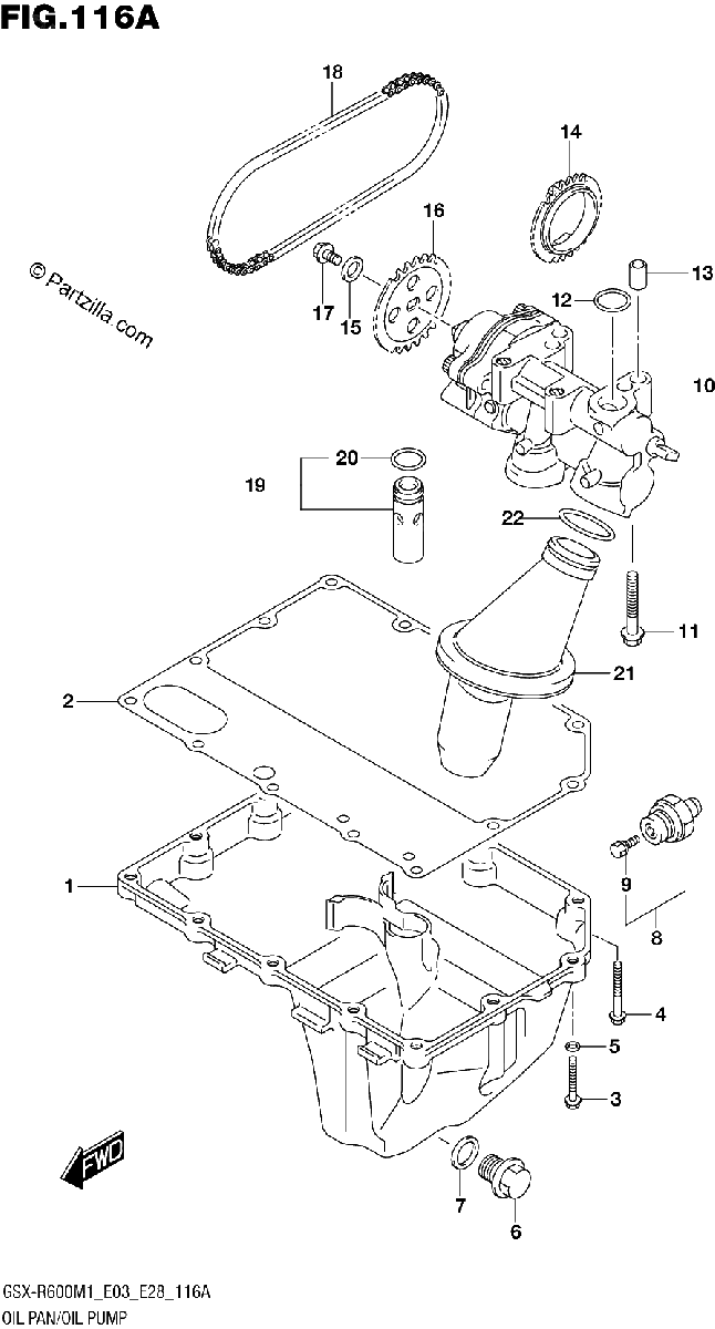 Diagrama de OIL PAN OIL PUMP