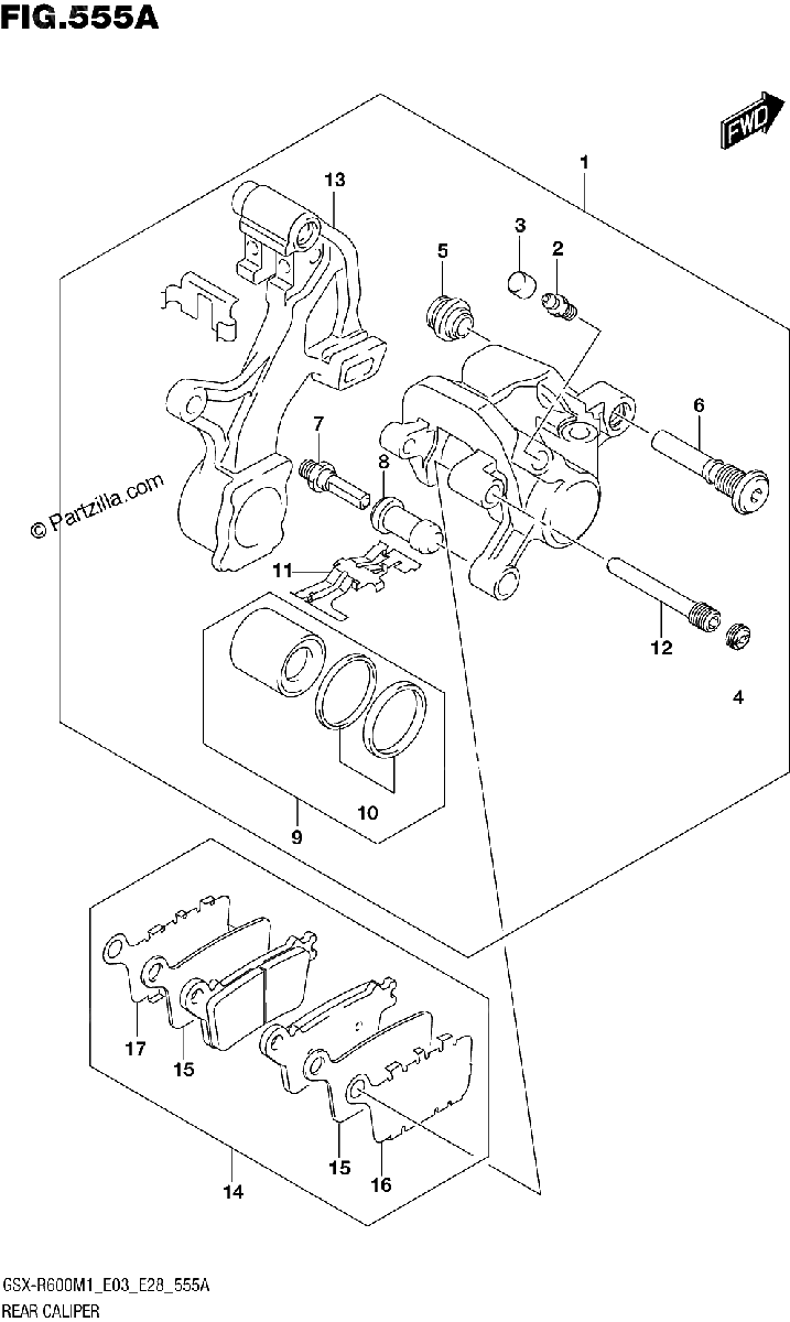 Diagrama de REAR CALIPER