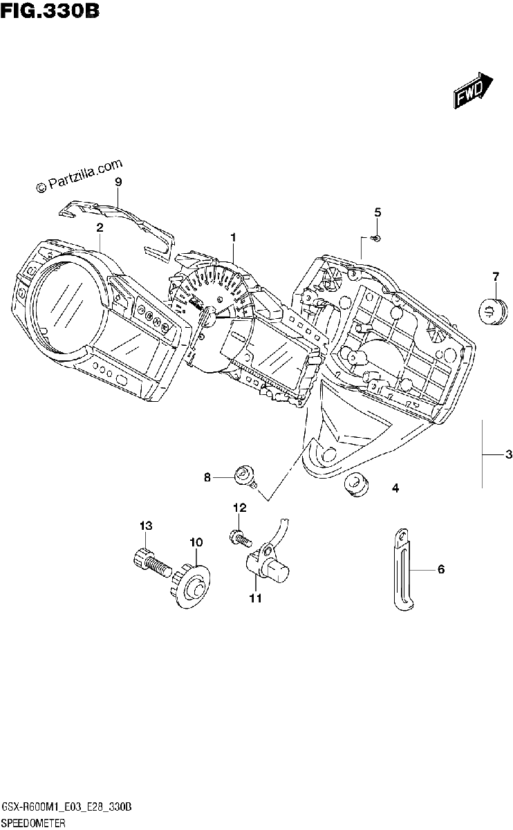 Diagrama de SPEEDOMETER E03 E33
