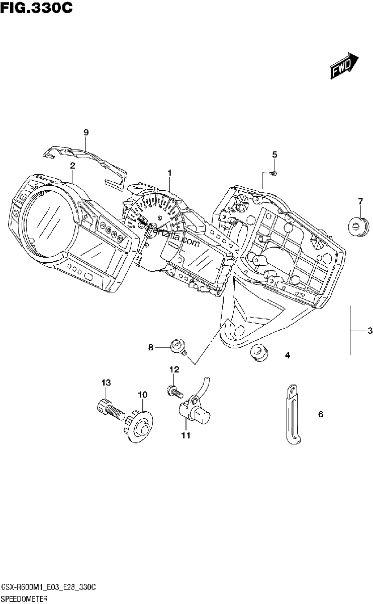Diagrama de SPEEDOMETER E28
