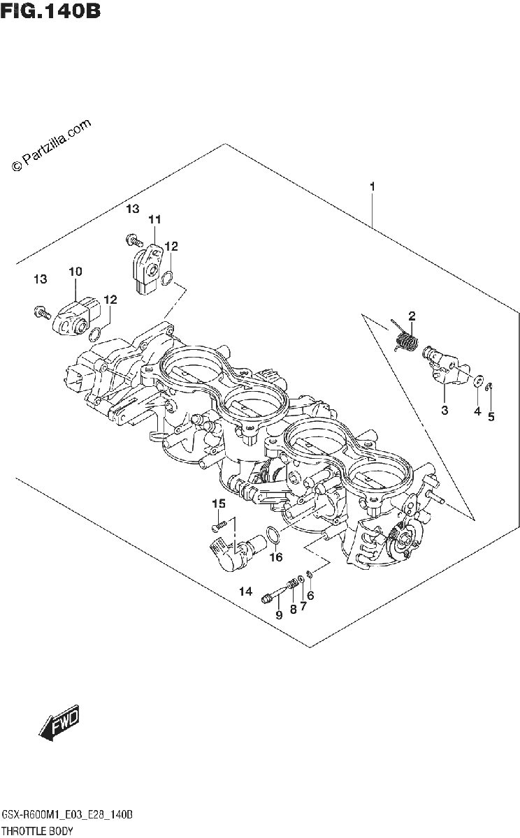 Diagrama de THROTTLE BODY E33