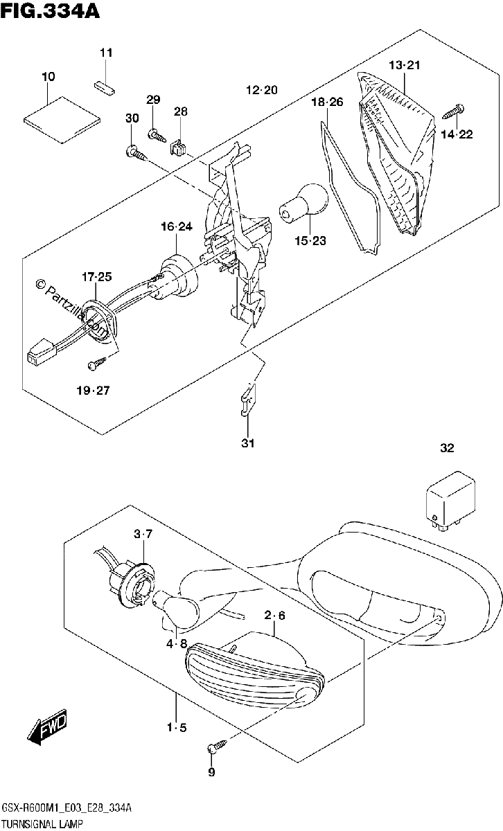 Diagrama de TURNSIGNAL LAMP
