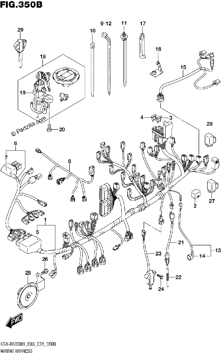 Diagrama de WIRING HARNESS E33