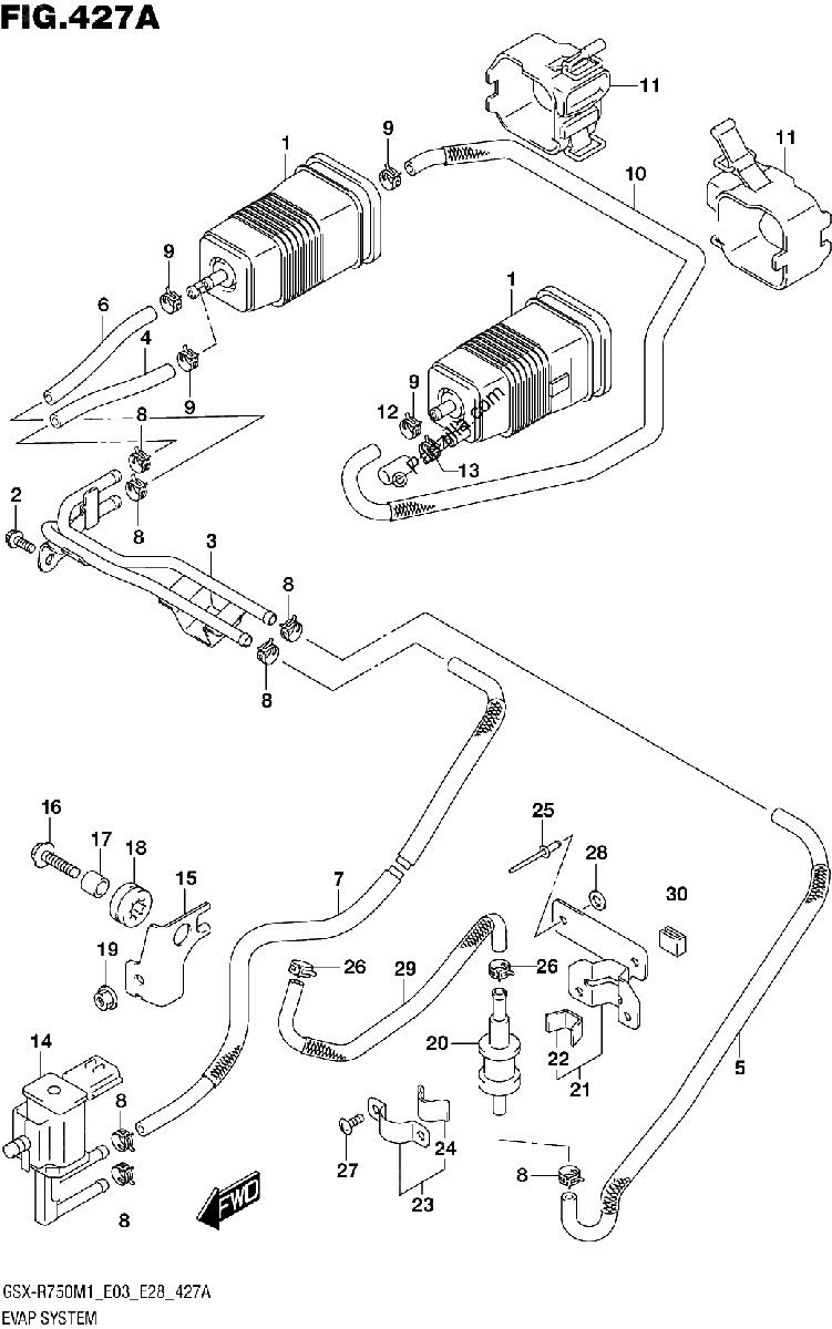 Diagrama de EVAP SYSTEM E33
