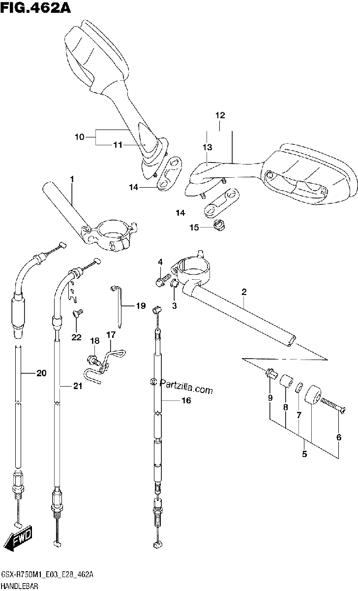 Diagrama de HANDLEBAR