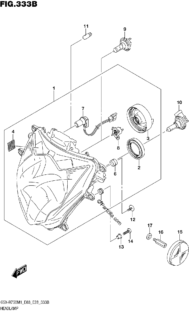 Diagrama de HEADLAMP