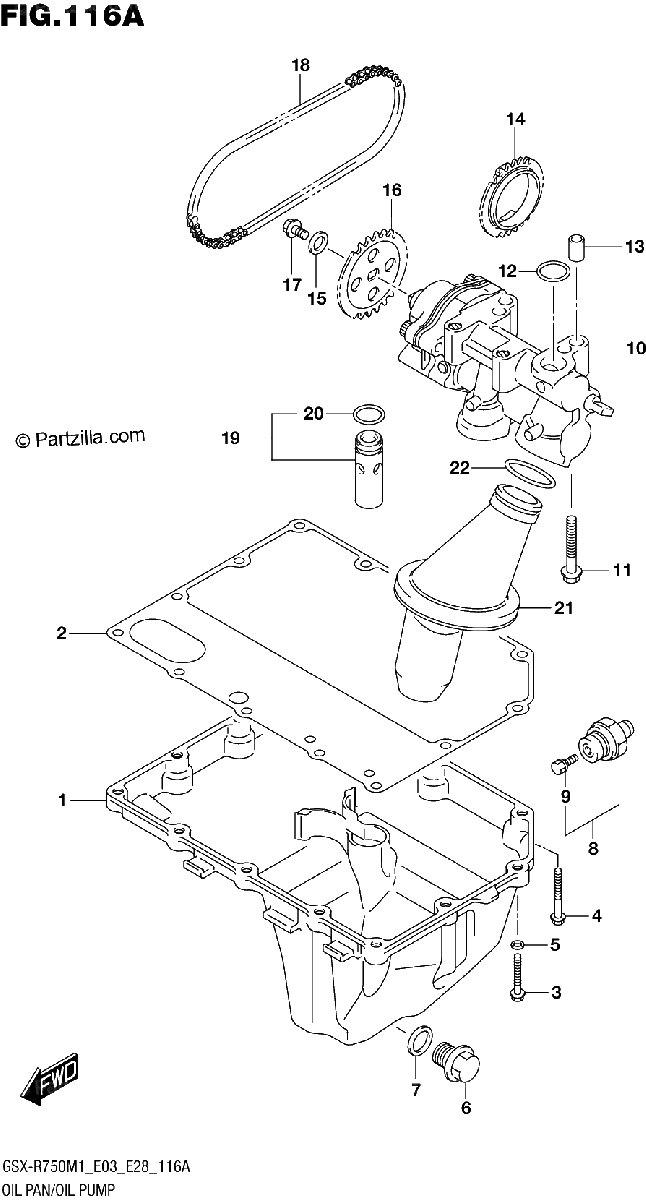 Diagrama de OIL PAN OIL PUMP
