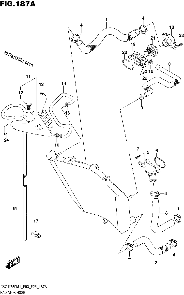 Diagrama de RADIATOR HOSE