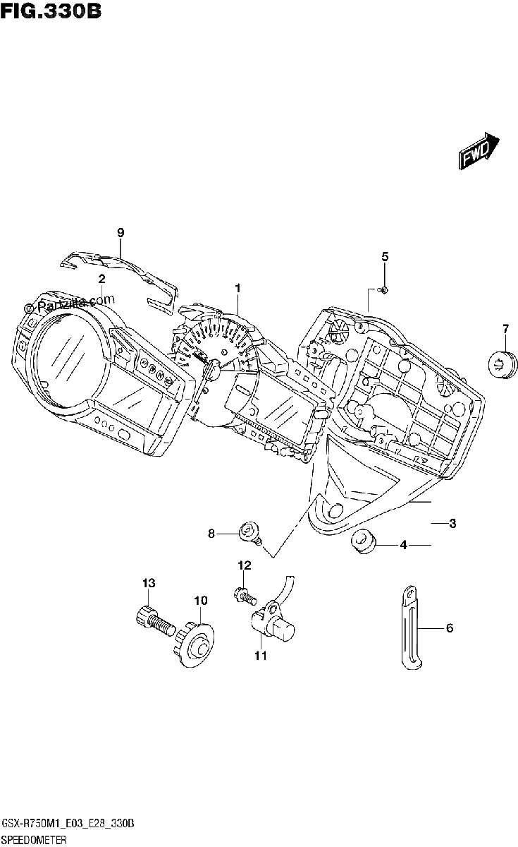 Diagrama de SPEEDOMETER E03 E33