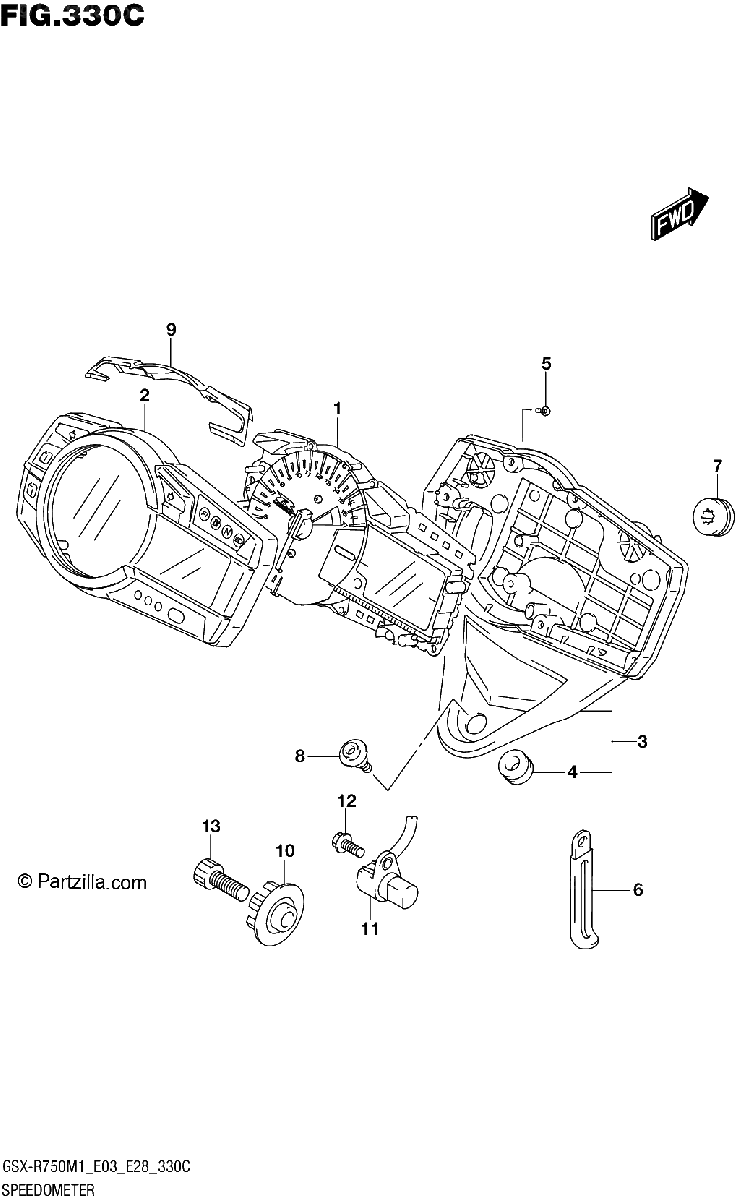 Diagrama de SPEEDOMETER E28