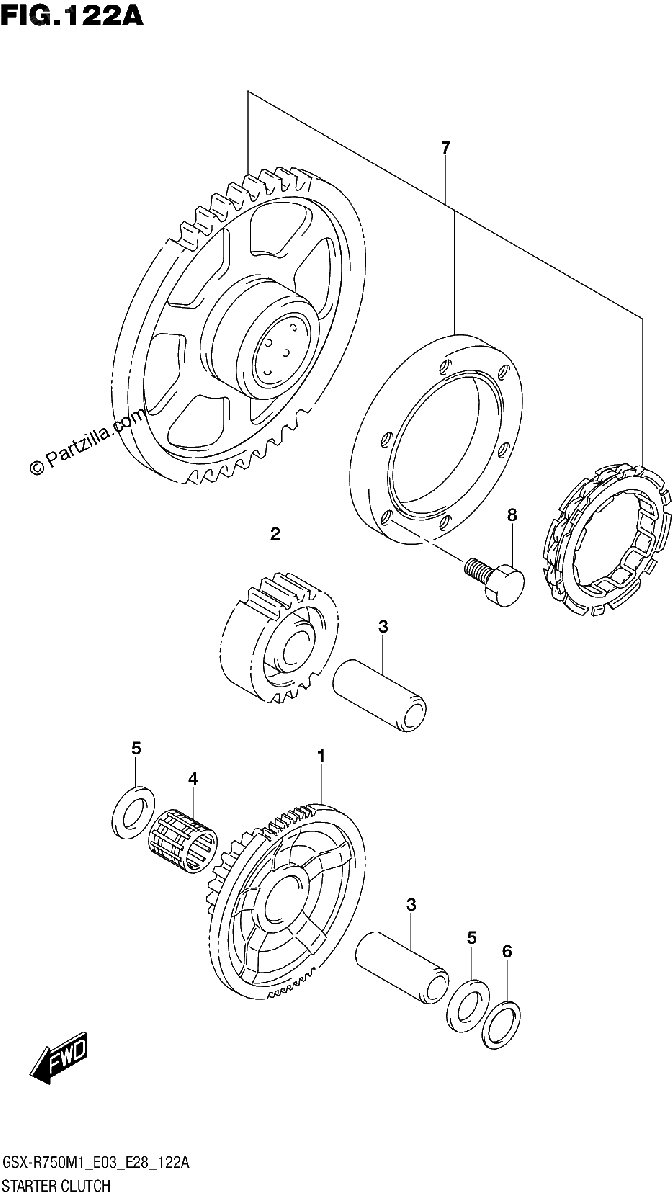 Diagrama de STARTER CLUTCH