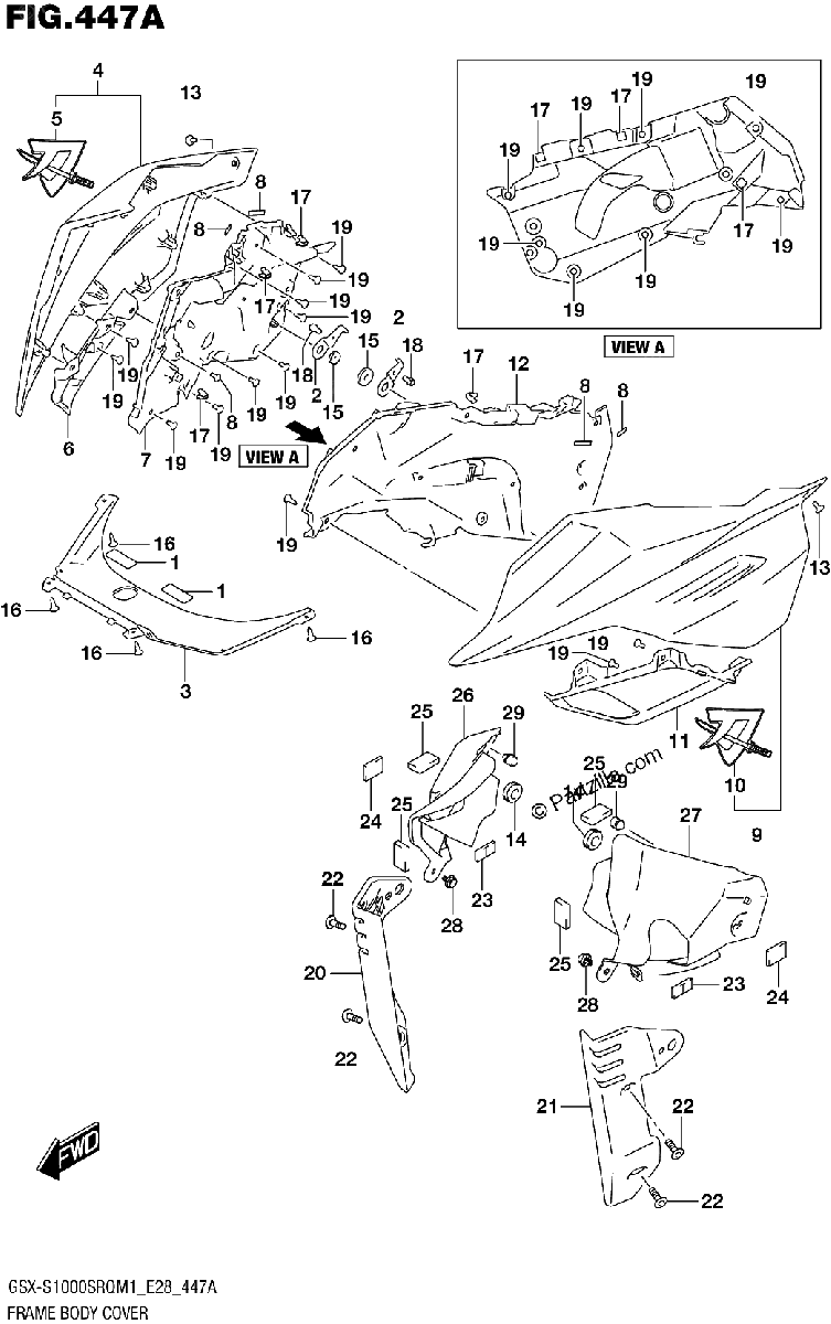 Diagrama de FRAME BODY COVER