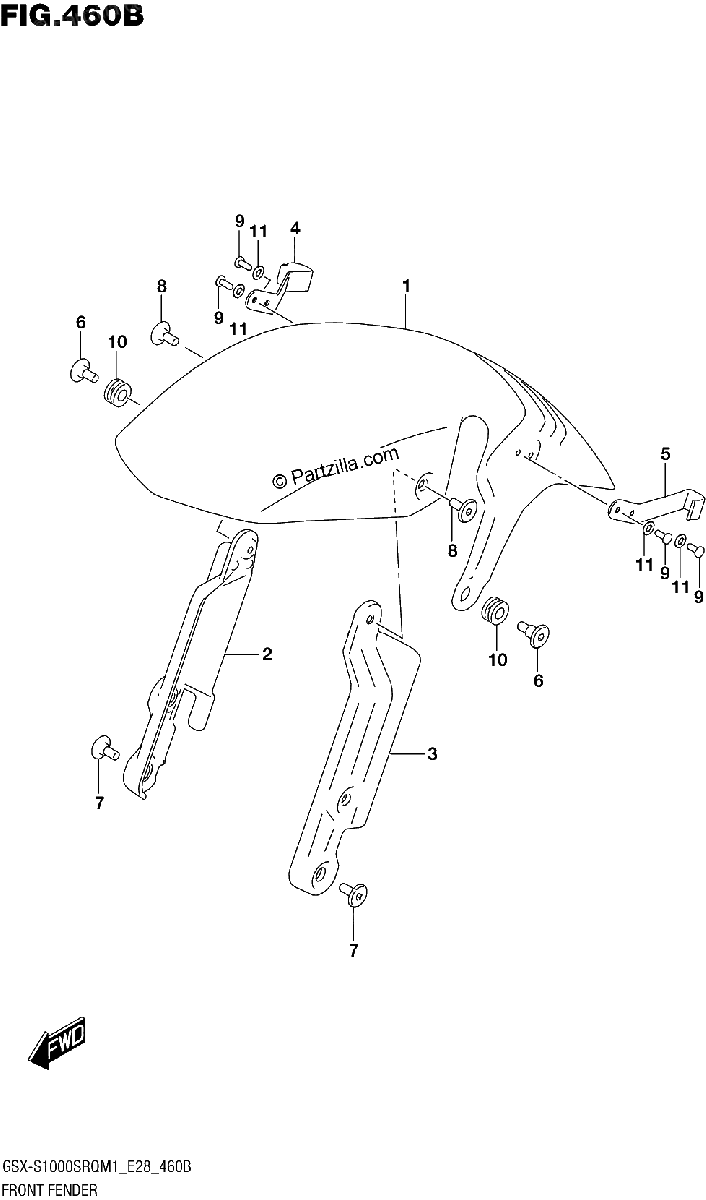 Diagrama de FRONT FENDER
