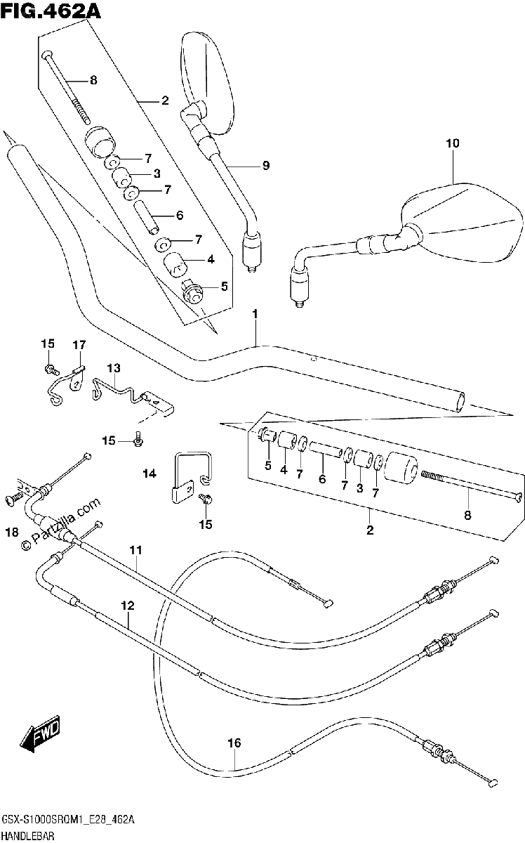 Diagrama de HANDLEBAR